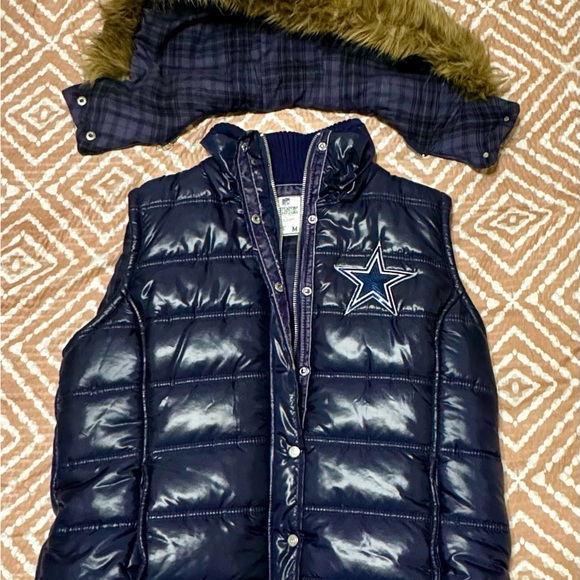 Pink Dallas Cowboys Puffer Vest Medium Size - Picture 4 of 6